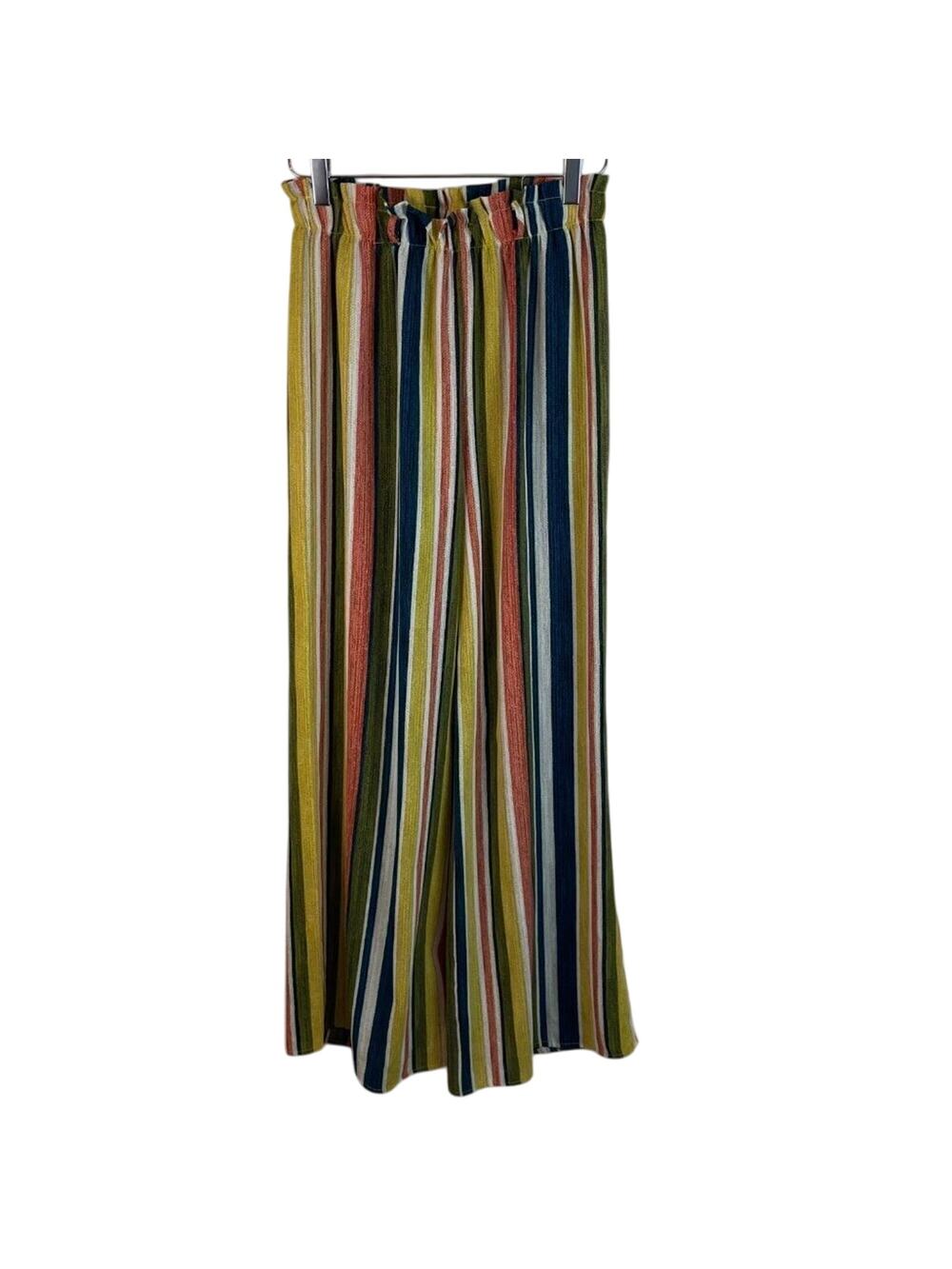 Boho Multicolor Stripe Pants Size Medium